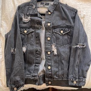 Missguided denim grey jacket